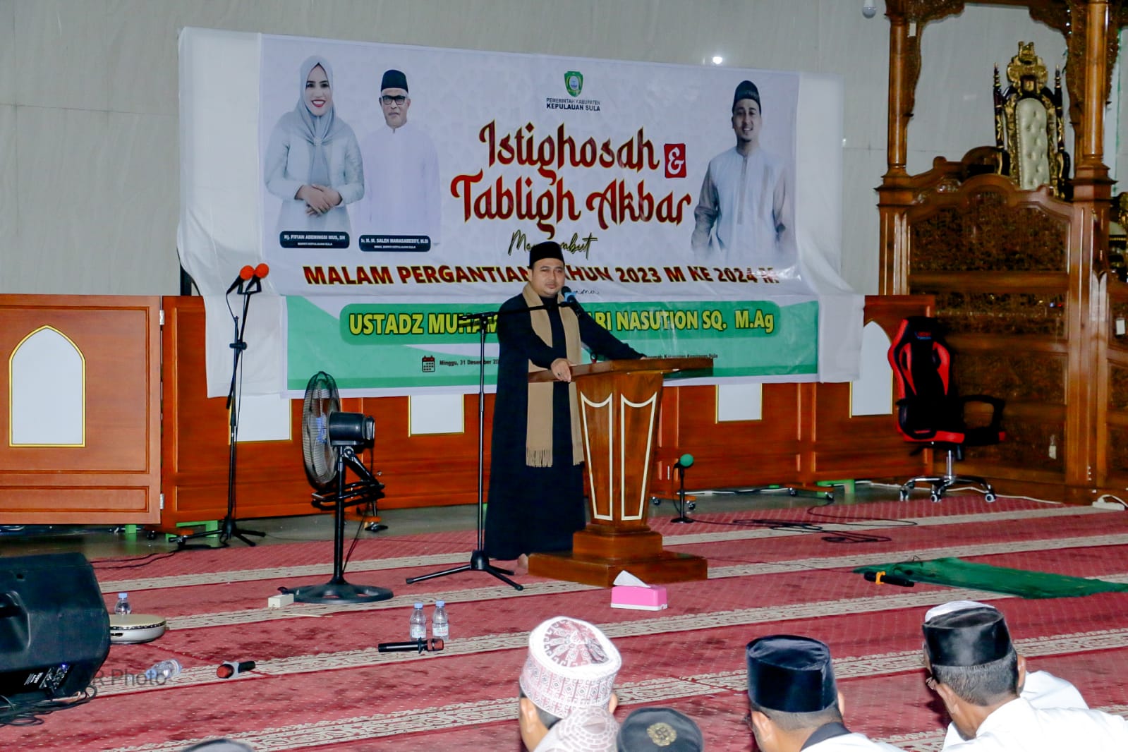 Ustadz Muhammad Azhari Nasution, SQ. M.Ag dalam menyampaikan Tausiyah
